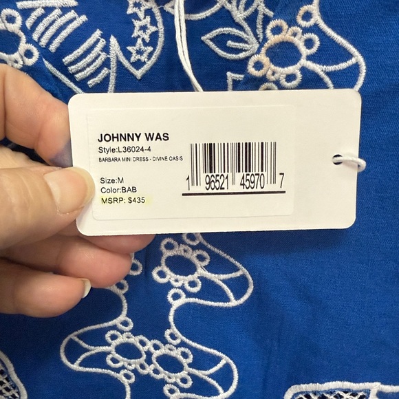NWT Johnny Was Oversized Jade Barbara Mini Dress in Baleine Blue M - Picture 8 of 9
